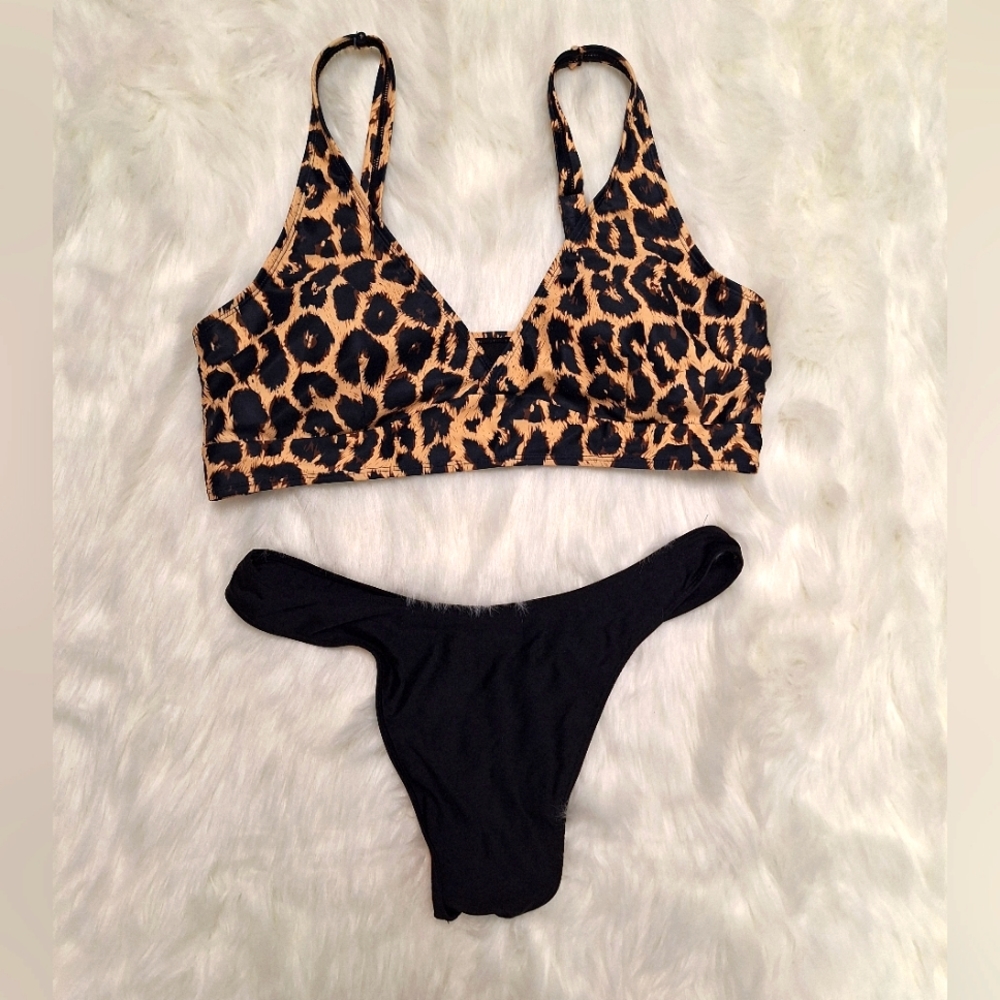 2pc Bikini Set - Cheetah Print - plus size- Excellent condition